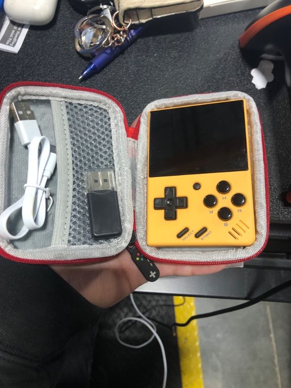 Photo 3 of ***USED***Miyoo Mini V4 Handheld Video Game Console, 2.8 inch IPS Screen Retro Video with 128GB Card & 11000+ Games, Built in Open Source System Portable Retro Game Console (Yellow, 128G)