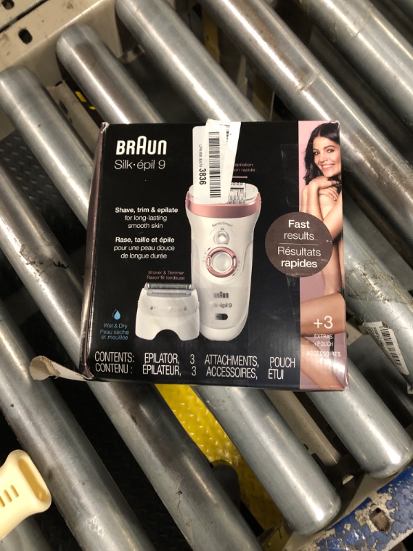 Photo 2 of Braun Epilator Silk-pil 9 9-720 Hair Removal for Women, Wet & Dry