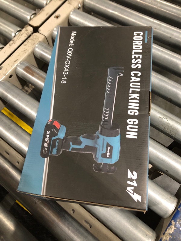 Photo 1 of Seesii Cordless Caulking Gun, 21V Battery Powered Caulk Gun, Electric Caulking Gun w/1 Battery, 4 Speeds, 10oz/300ml No Drip Caulking Gun for Filling, Sealing