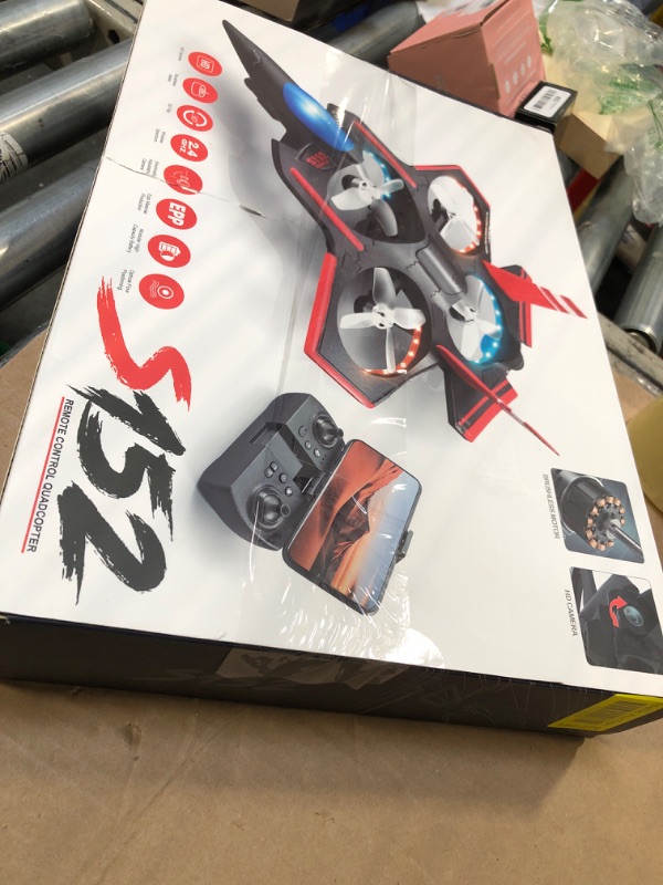 Photo 2 of BEZGAR Brushless RC Plane with Camera | 2.4GHZ Remote Control Airplane, 6-axis Gyro Drones for Kids, RC Helicopter, 360°Flip Jet Fighter for Beginners with LED Navigation Lights and Two Batteries