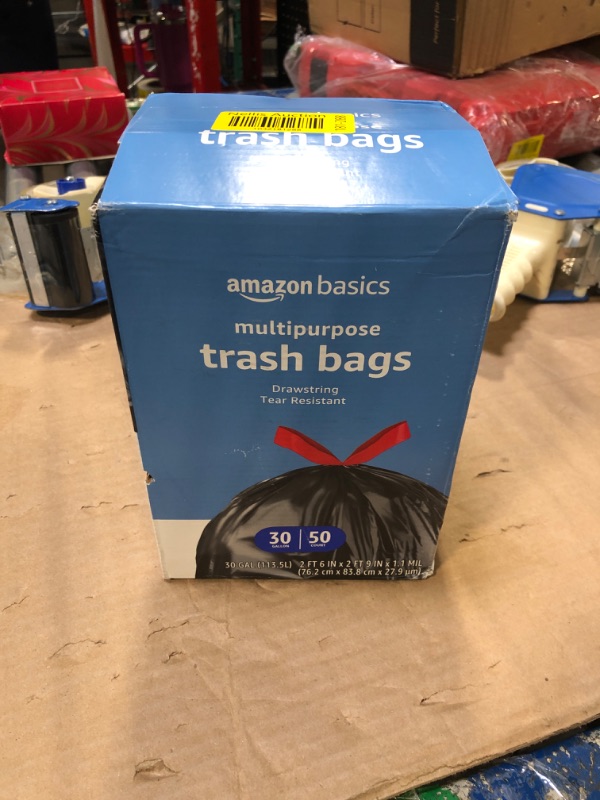 Photo 2 of Amazon Basics Multipurpose Drawstring Trash Bags