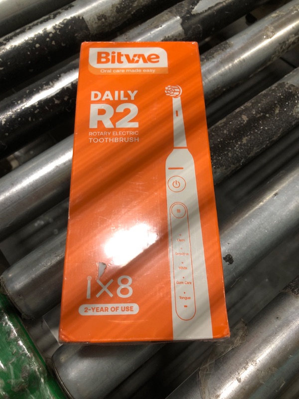 Photo 2 of Bitvae R2 Rotating Electric Toothbrush for Adults with 8 Brush Heads, Travel Case, 5 Modes Rechargeable Power Toothbrush with Pressure Sensor, 3 Hours Fast Charge for 30 Days, Black