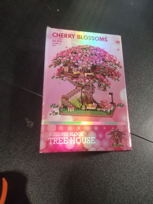 Photo 1 of Cherry Blossom Bonsia Tree Building Set for Adult, Micro Cherry Treehouse Building Blocks for Kids, Mini Flowers House Building Bricks Toys for Ages of 14+ (2138PCS)