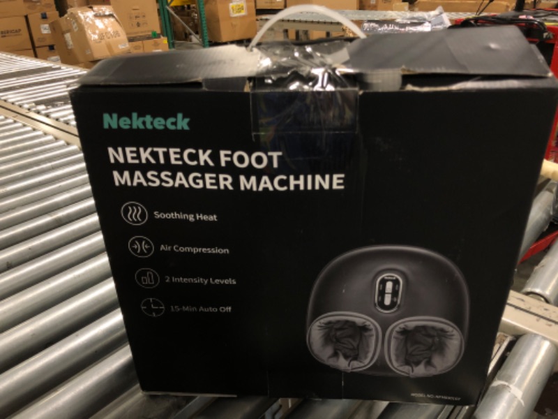 Photo 3 of ** grey, do not have a charger ***Nekteck Shiatsu Foot Massager Machine with Soothing Heat, Deep Kneading Therapy, Air Compression, Improve Blood Circulation and Foot Wellness,Relax for Home or Office Use(Gray)