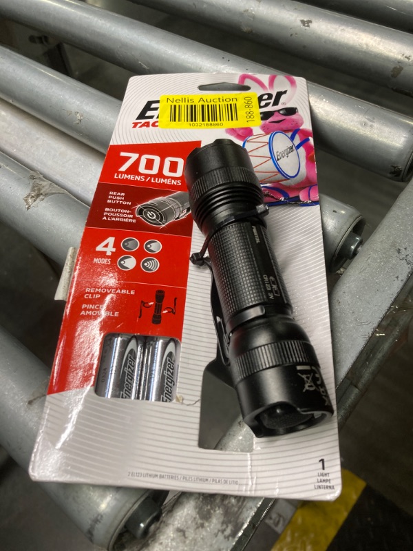 Photo 1 of Energizer LED Tactical Flashlight TAC-700, Ultra Bright IPX4 Water Resistant Flash Light, Rugged Metal Body, Manual Focus (Batteries Included)