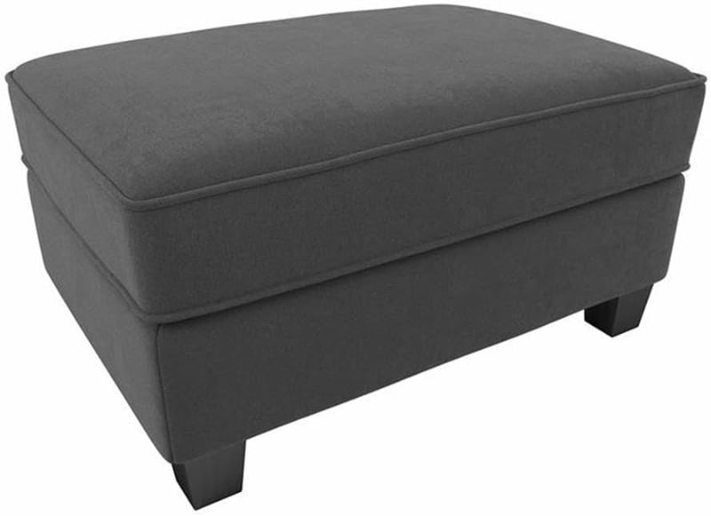 Photo 1 of ** ANIMAL HAIR**
Bush Furniture Ottoman with Storage, Foot Rest for Living Room with Pet-Friendly Fabric Upholstery, Modern, SCharcoal Gray Herringbone