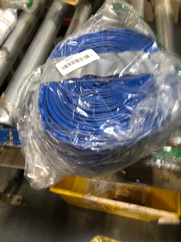 Photo 2 of 2 IN x 30FT Pool Backwash Hose Heavy Duty Drain Discharge Double PVC Layflat Hose with 2 Clamps, Weatherproof Burst Resistant for Water Transfer, Sump Pump, Pool Filter, Pool Drain (9.2M,Blue)