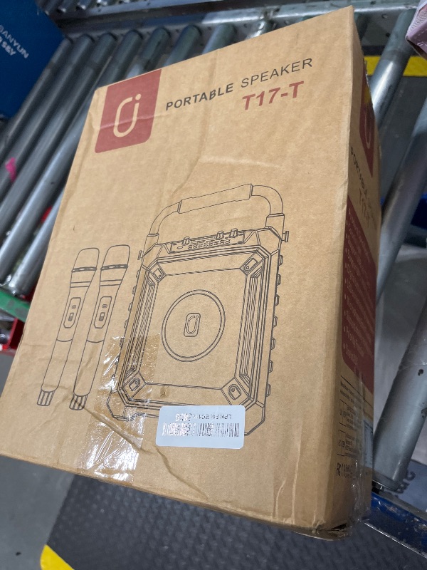 Photo 1 of JYX Karaoke Machine with Two Wireless Microphones, Portable Bluetooth Karaoke Speaker with LED Lights for Kids and Adults, Microphone Speaker Singing Machine Karaoke for Party