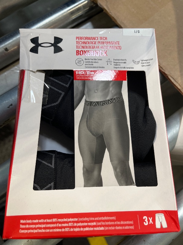 Photo 1 of ***USED***ONLY 2 NOT 3***Under Armour Men's Multi-Pack Performance Tech Boxerjock Long-Leg Boxer Brief, 9" Inseam