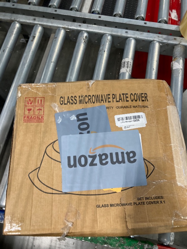 Photo 2 of *MISSING HANDLE KNOB* Tall Glass Microwave Splatter Cover for Food - Cookware & Bakeware Serving Dish Cover, Plate Splatter Guard Lid with Easy Grip Silicone Handle Knob - 100% Food Grade BPA Free & Dishwasher Safe - 10in.