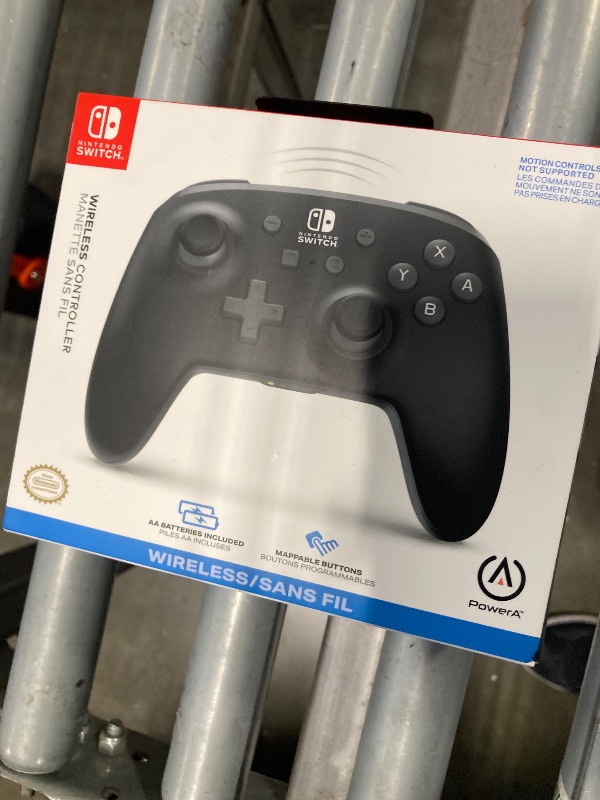 Photo 2 of PowerA Wireless Nintendo Switch Controller - Midnight, AA Battery Powered (Battery Included), Nintendo Switch Pro Controller, Mappable Gaming Buttons, Officially Licensed by Nintendo