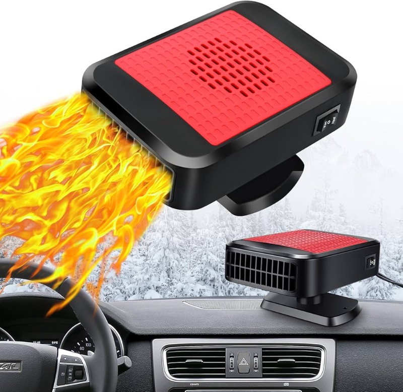 Photo 1 of 
Car Heater,12V 200W Car Heater Defroster 360°Rotation 2 in 1 Heating & Cooling Fan Windshield Demisting Defroster Plug Into Cigarette Lighter for All Cars (red)