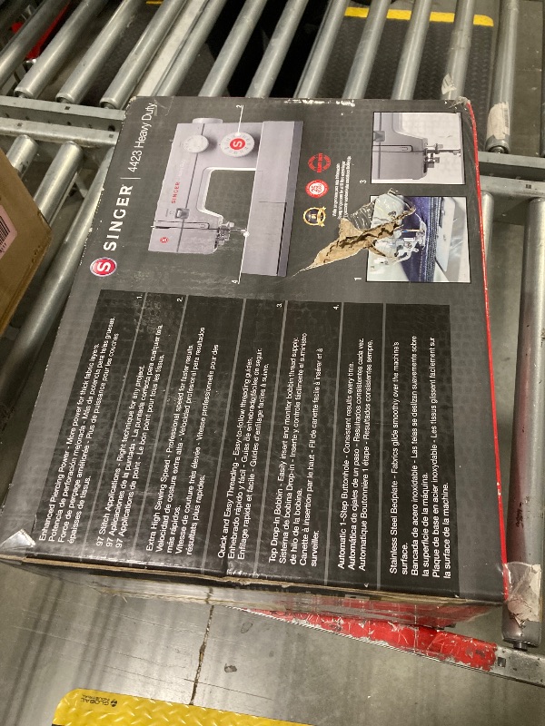 Photo 1 of SINGER Heavy Duty 4423 High Speed Sewing Machine with Accessory Kit | Strong Motor With Enhanced Piercing Power, 97 Stitch Applications, Full Metal frame, 1-step Buttonhole & LED Light