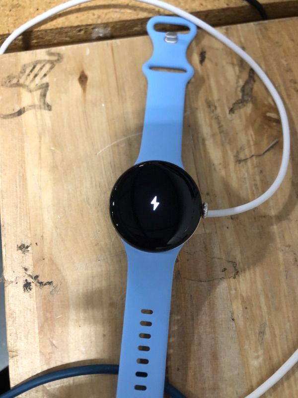 Photo 5 of Google Pixel Watch 2 (Previous Model) with the Best of Fitbit - Heart Rate Tracking, Stress Management, Safety Features - Android Smartwatch - Polished Silver Aluminum Case - Bay Active Band - Wi-Fi