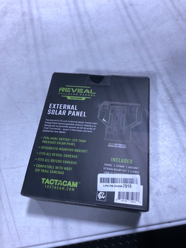 Photo 1 of New TACTACAM Reveal Solar Panel for Reveal Cellular Trail Cameras X 2.0, X 3.0, X Pro 3.0 X, Gen 1, SK, XB (Solar Panel)