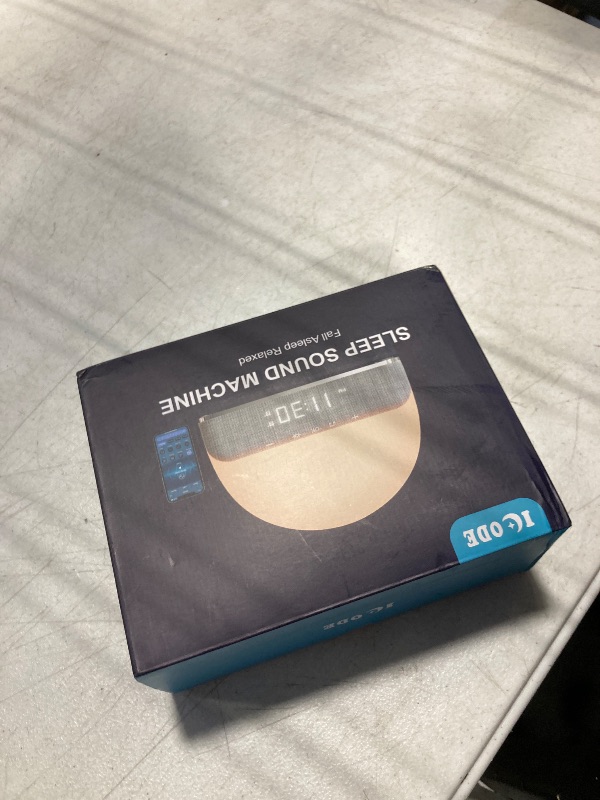 Photo 1 of I·CODE Smart White Noise Sound Machine, Sunrise Alarm Clock APP Control,Custom Sleep Routines, Dimmable Touch Light, Deep Sleep, Gentle Alarm