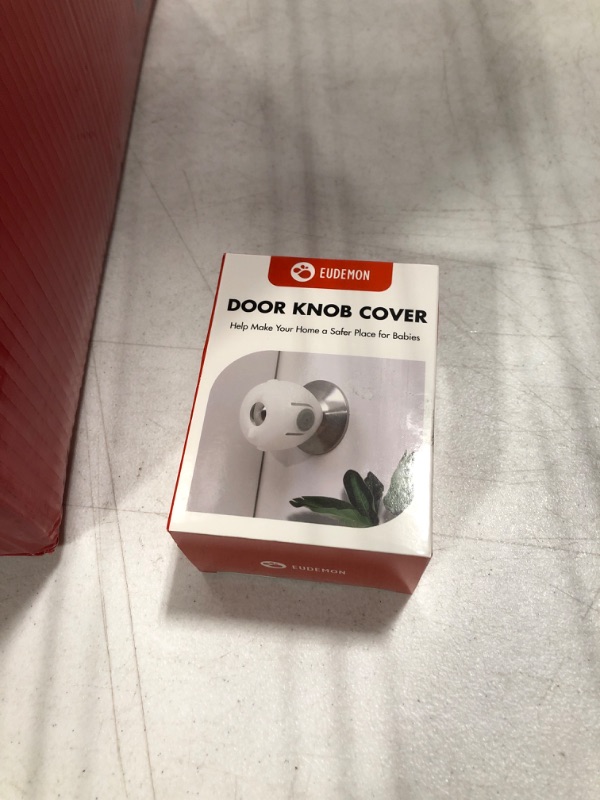 Photo 2 of ***uSED***Door Knob Safety Cover for Kids, 4-Pack, White by Moonybaby