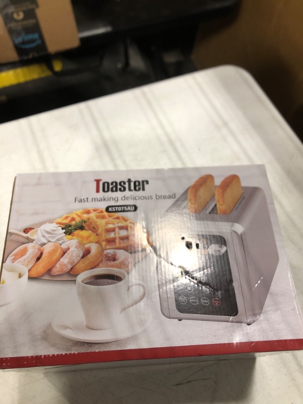 Photo 1 of WUNLY Touch screen Toaster slice, Stainless Steel Digital Timer Toaster with Sound Function, 6 Bread Types & 6 Shade Settings, Smart Extra Wide Slots Toaster with Bagel, Defrost Functions