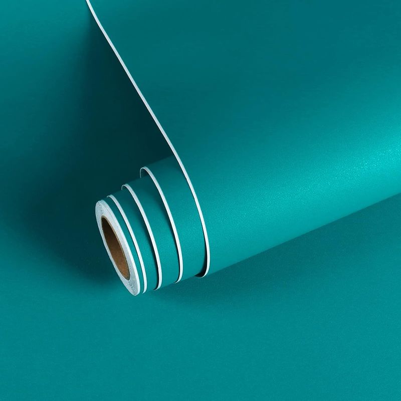 Photo 1 of ***product similar to the original photo*** Peel and stick wallpaper 6 x 196.8 dark turquoise