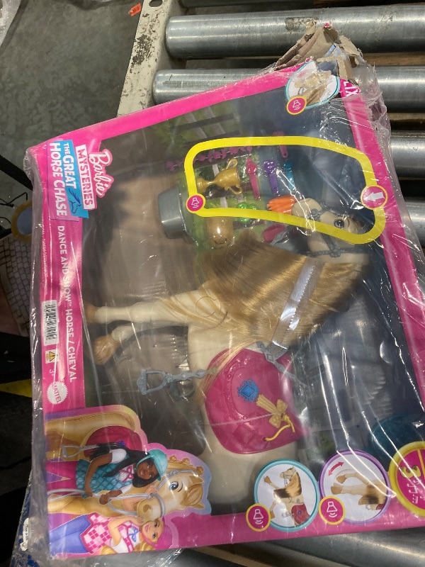 Photo 2 of ***DAMAGE  BOX*** Barbie Toy Horse with Sounds, Music & Accessories, Inspired by Barbie The Great Horse Chase, Horse Moves, Dances & Blinks Eyes