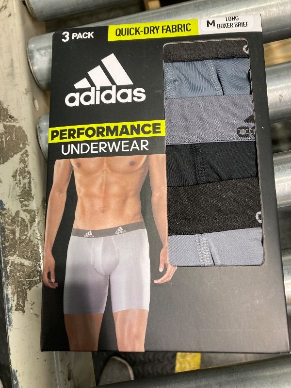 Photo 1 of Adidas Men's Performance Long Boxer Briefs – 3 Pack - M (Medium)