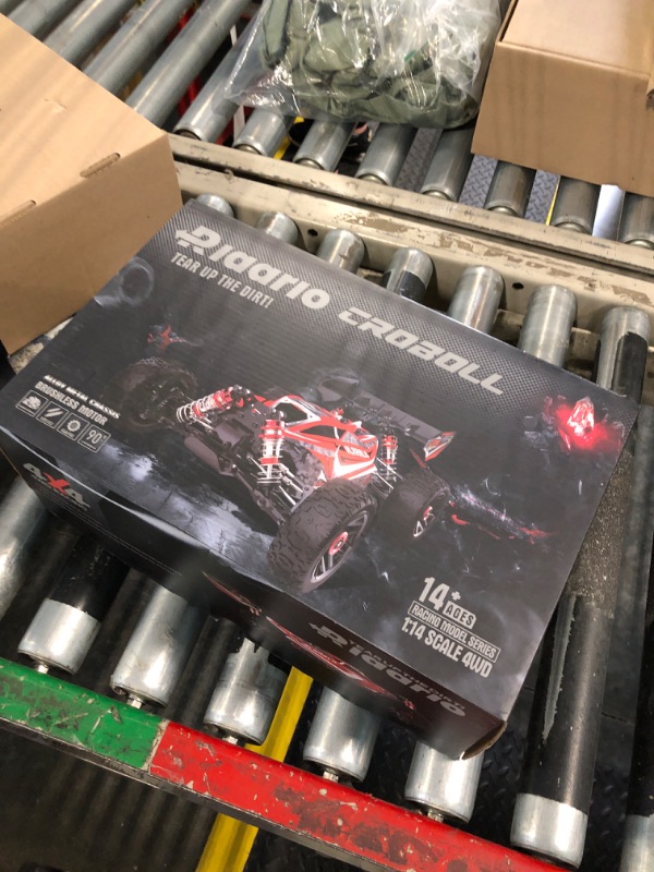 Photo 2 of *FOR PARTS ONLY*
CROBOLL 1:14 Brushless Fast RC Cars for Adults with Independent ESC,Top Speed 90+KPH 4X4 Hobby Off-Road RC Truck,Oil Filled Shocks Remote Control Monster Truck for Boys(Red)