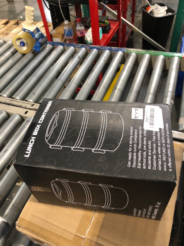 Photo 1 of Mr.Dakai Adult Bento Lunch Box -Microwavable- All-in-One Stackable Stainless Steel Lunch Box Containers, 3-Tier Insulated Food Container with Bag, Utensils, 81oz Thermal Lunch Box for Hot Food, Blue