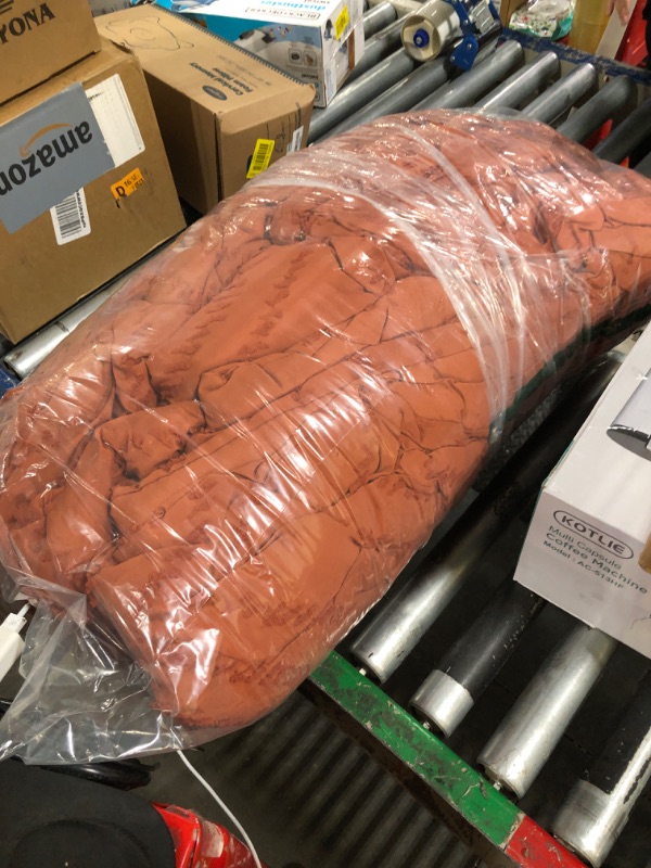 Photo 1 of ***USED***Andency Burnt Orange California King Size Comforter Set, Cal King Boho Terracotta Soft Warm Bedding Comforter Sets, 3 Pieces Cali King Rust Chevron Tufted Aesthetic Microfiber Comforter Set