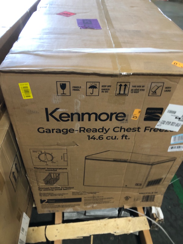 Photo 1 of Kenmore Chest Freezer 14.6 Cu Ft Deep Freezer Large Garage-Ready Freezer Manual Defrost Large Box Freezer Space saving Garage Freezer Household Gadget Freezer