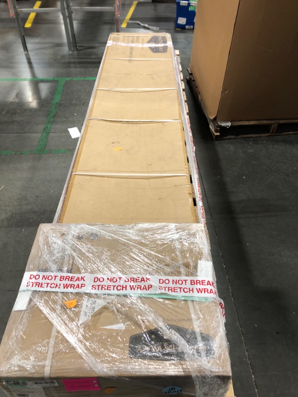 Photo 2 of ***LARGE TRUCK NEEDED/SEALED***Hathaway Merlot 12 Ft Shuffleboard Table for Family Arcade Game Room - with Lacquer Coated Playfield, Built-in Scorer & Cabinet, Climate Adjusters, Leg Levelers, 8 Pucks, Brush & Wax - Walnut Finish (2 BOXES)