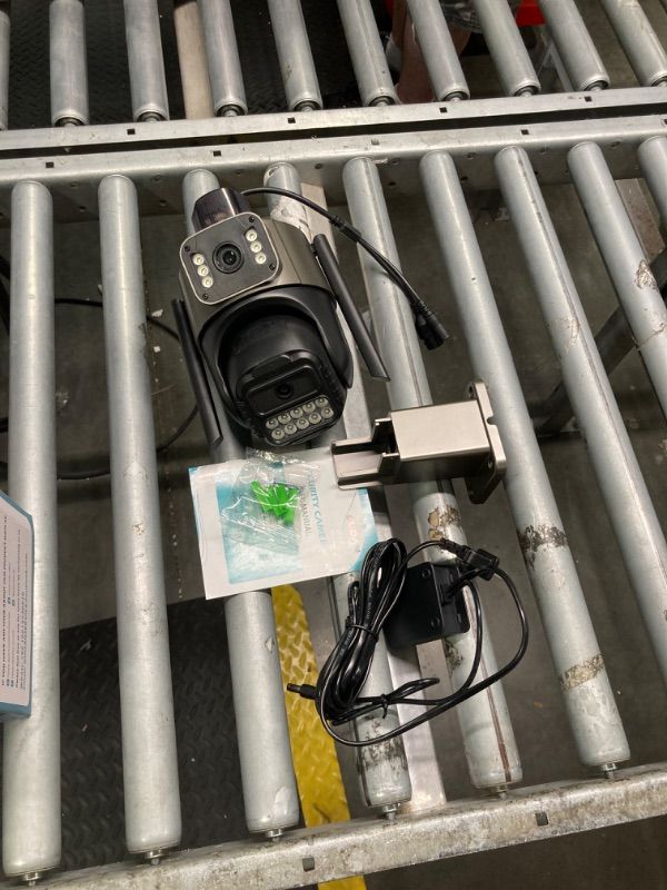 Photo 1 of ***power turns on, system voice on, unable test for further function*** GUOANVISION 6MP Security Camera Outdoor, Dual Lens Outside Cameras for Home Security with Cord, IP66 Waterproof, AI Tracking, Light Alarm, Color Night, 2-Way Talk, 24/7 Record,SD/Clou