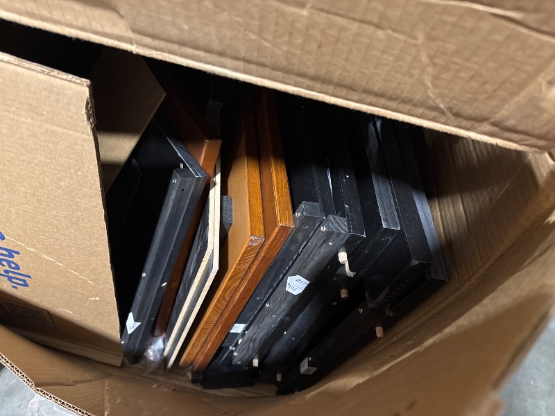 Photo 1 of Linon Harris Black and Walnut Backless Kitchen Dining Nook with Hidden Storage Bench Space