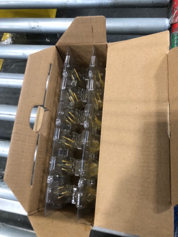 Photo 1 of TJOY LED Candelabra Bulb Dimmable, 60W Equivalent LED Chandelier Light Bulbs, 5.5W 5000k Daylight 600LM CA11 Flame Tip Vintage Filament Candle Light with Decorative E12 Candelabra Base, 12 Pack