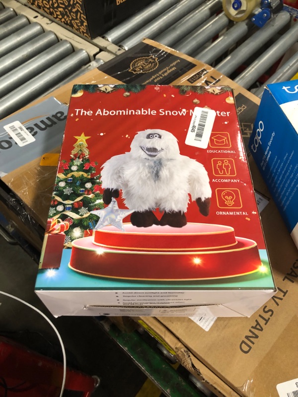 Photo 1 of Abominable Snowman, Christmas Tree Topper Abominable Snow Monster Ornament, Abominable Snowman Plush Toy, Snow Monster Stuffed Christmas Tree Topper, Poseable Stylized Abominable Snowman Ornament