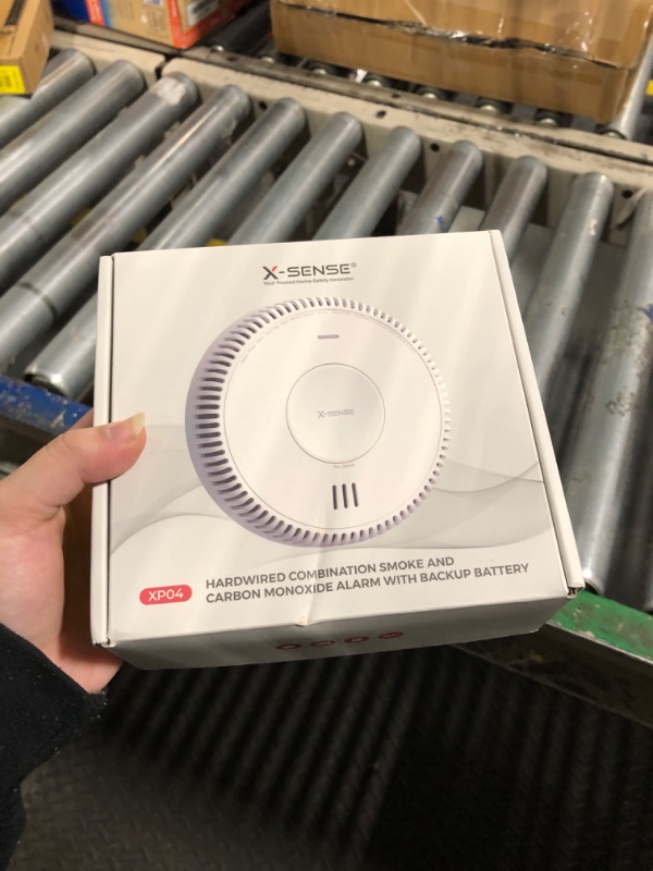 Photo 1 of X-Sense Hardwired Combination Smoke and Carbon Monoxide Detector, Hardwired Interconnected Smoke and CO Detector Alarm with Replaceable Battery Backup, XP04, 1-Pack