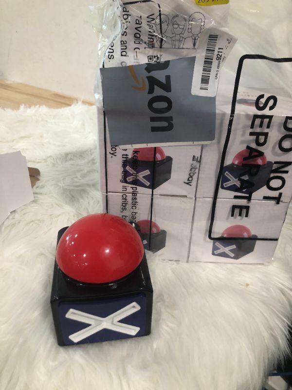 Photo 1 of Fabbay 6 Pieces Answer Game Buzzer with Light and Sound Buzzer Alarm Buttons for Game Show Kids Adult Party Contest Prop Trivia Quiz Buzzer Toys