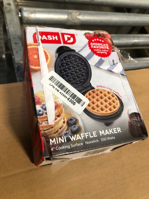 Photo 2 of Dash Mini Maker: The Mini Waffle Maker Machine for Individual Waffles, Paninis, Hash browns, & other on the go Breakfast, Lunch, or Snacks - Black