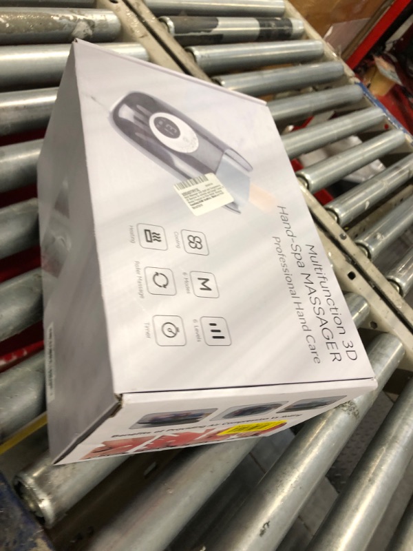 Photo 1 of Hand Massager with Heat and Compression, 3D Machine for Arthritis and Carpal Tunnel Syndrome Relief, 6 Levels Pressure Point Massage, Wrist and Palm Kneading with Blowing Mode, Gifts for Women, Black