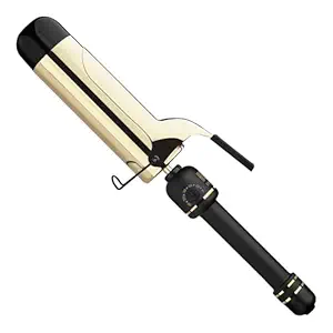 Photo 1 of ***USED***HOT TOOLS New and Improved 24K Gold Professional 2" Extended Barrel Curling Iron with Clamp for Loose Bouncy Curls | 24K Gold Technology for Long-Lasting Results & Longer Barrel for Easy Styling