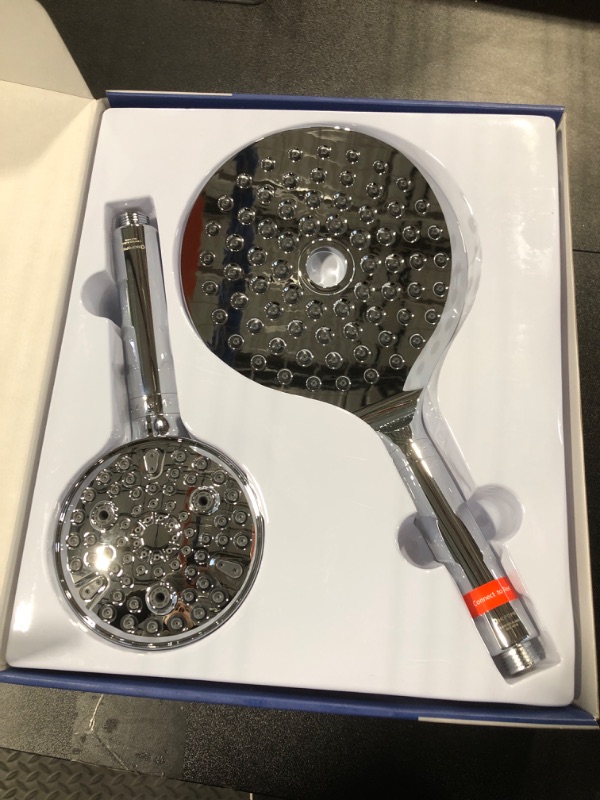 Photo 1 of Dual Filtered Handheld Shower Heads Combo, HOPOPRO 15-Mode High Pressure Rainfall Showerheads Combo Set with Filter, for Hard Water, Removes Chlorine, Improves Skin Hair Condition, Chrome