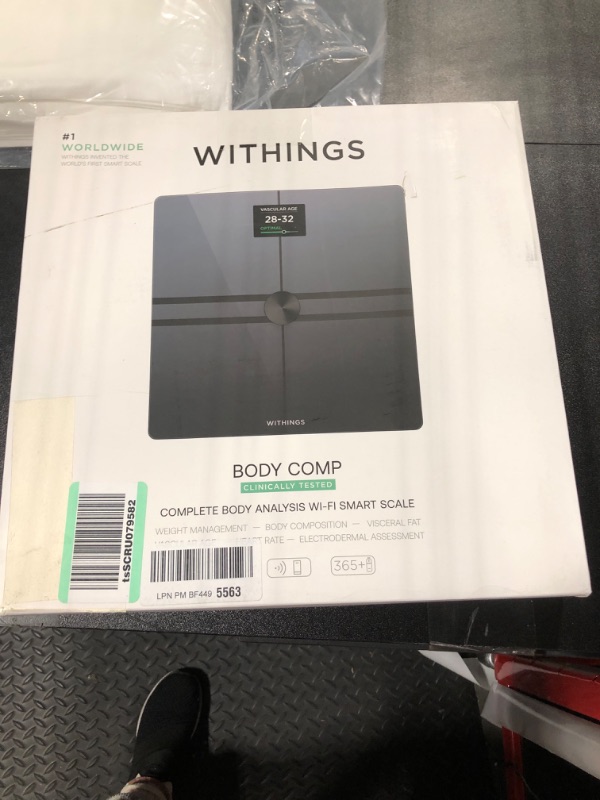 Photo 1 of WITHINGS Body Comp - Scale for Body Weight and Complete Body Analysis, Wi-Fi & Bluetooth, Baby Digital Scale, Accurate Visceral Fat, Heart Health, Scales Compatible with Apple, FSA/HSA
