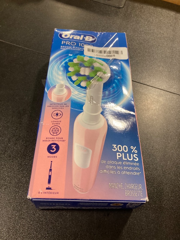 Photo 4 of ***1 PIECE IS MISSING***
Oral-B Pro 1000 Rechargeable Electric Toothbrush, Pink