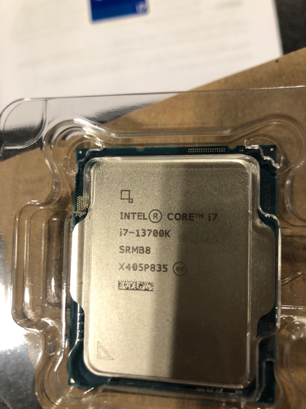 Photo 1 of Intel Core i7-13700K Gaming Desktop Processor 16 cores (8 P-cores + 8 E-cores) with Integrated Graphics - Unlocked