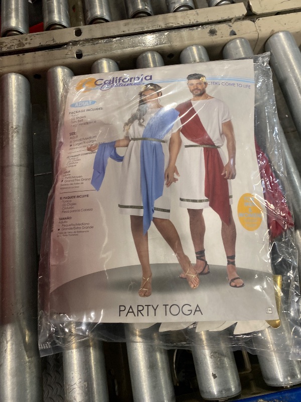 Photo 1 of Adult Party Toga Greek 2-in-1 Halloween Costume