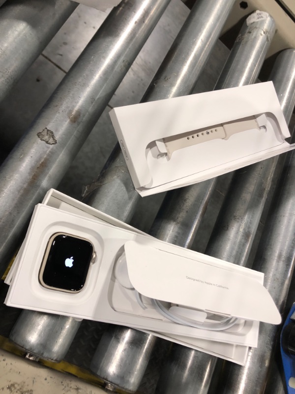 Photo 2 of Apple Watch SE 2nd Generation (GPS) 40mm Aluminum Case with Starlight Sport Band - S/M