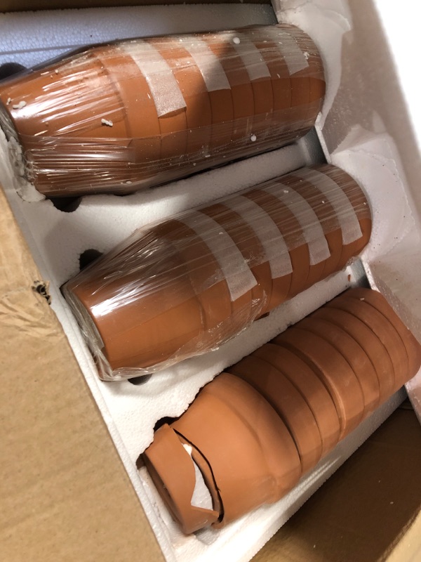 Photo 3 of [26 Pack] 4" Planter Nursery Pots Terracotta Pot Clay Pots Clay Ceramic Pottery Cactus Flower Pots Succulent Nursery Pots Garden Terra Cotta Pots with Drainage Hole (26)