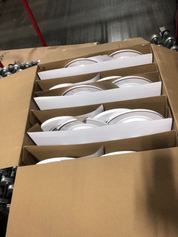 Photo 3 of ***USED***Jolux 12 Pack 5/6 Inch LED Can Lights Adjustable Recessed Retrofit Downlight,800lm 3000K Warm White, Dimmable,ETL Damp Rated Replacement Recessed Lighting Install,E26 Base,Flat Trim.