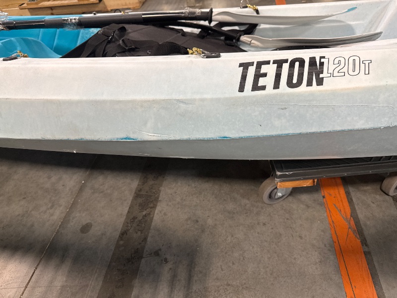 Photo 4 of **SMALL DENT IN FRONT** Perception Tribe 13.5 Sit on Top Tandem Kayak for All-Around Fun Large Rear Storage with Tie Downs