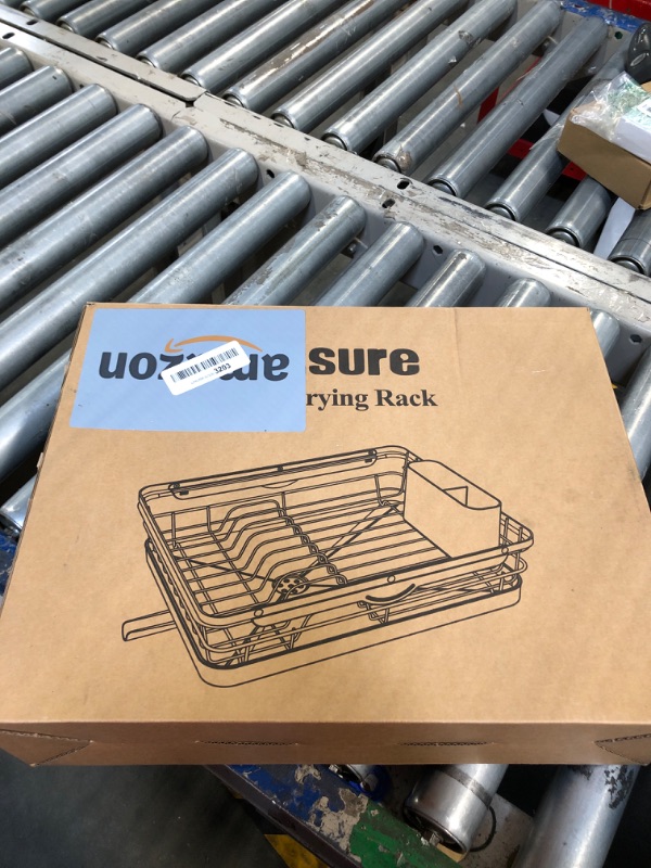 Photo 1 of Kitsure Dish Drying Rack- Space-Saving Dish Rack, Dish Racks for Kitchen Counter and Sink, Stainless Steel Kitchen Drying Rack with a Cutlery Holder,12''W x 15''~23''L, Black