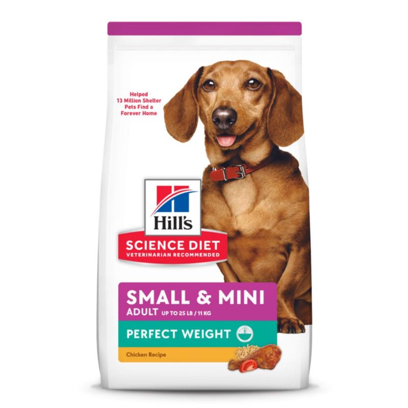 Photo 1 of **A PALLET MIX OF Hill's Science Diet Adult Perfect Weight Small & Mini Chicken Recipe Dry Dog Food 12.5 Lbs. & Hill's Science Diet Adult Perfect Weight & Joint Support Chicken Recipe Large Breed Dry Dog Food 25 Lbs.

